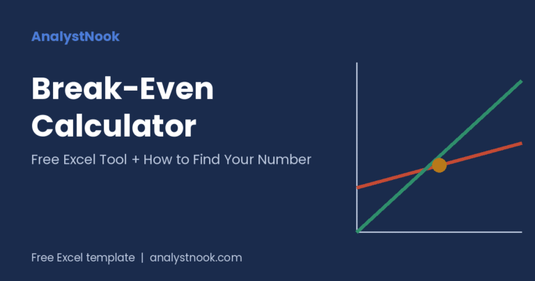 Break-Even Calculator free Excel tool - analystnook.com