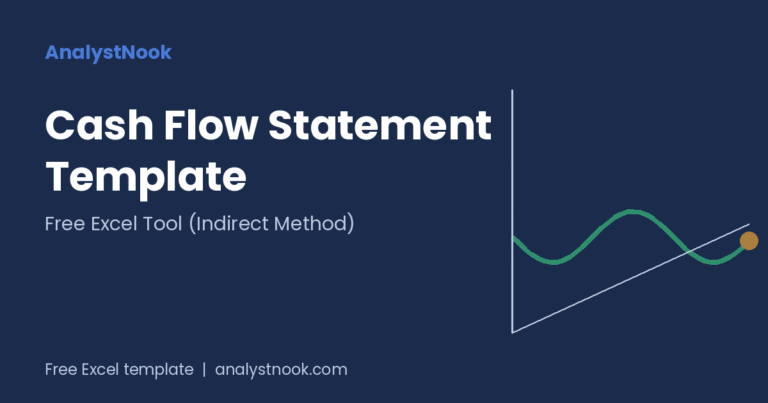Cash flow statement template free Excel tool indirect method