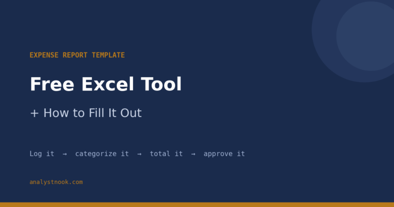 Expense Report Template free Excel tool - analystnook.com