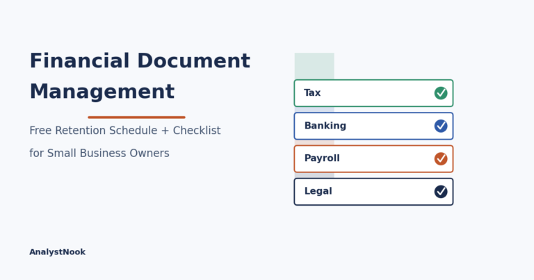 Financial Document Management for Small Business - free retention checklist